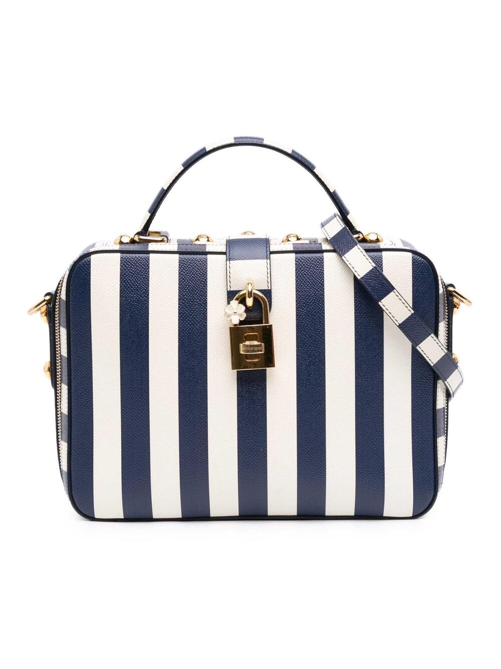 Dolce & Gabbana Leather Striped Box Top #343363D85B